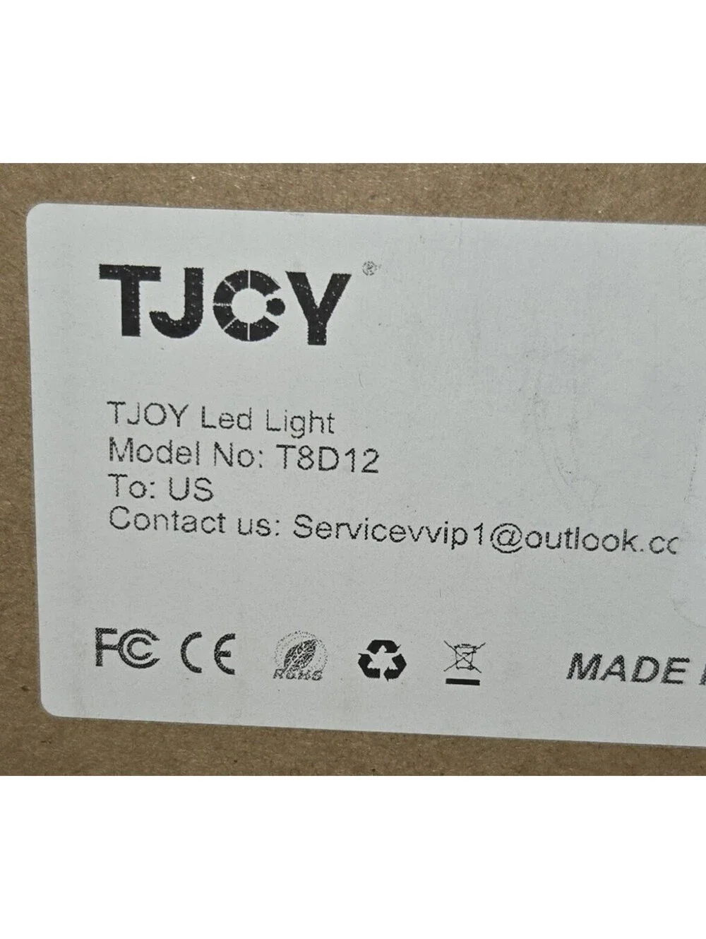 TJOY Led Light T8 E12 120V 5.5W 600LM